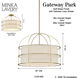 Gateway Park 5 Light 20 inch Soft Brass Convertible Pendant / Semi Flush Ceiling Light